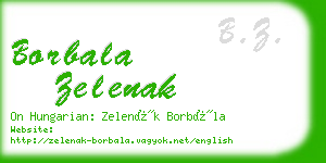 borbala zelenak business card